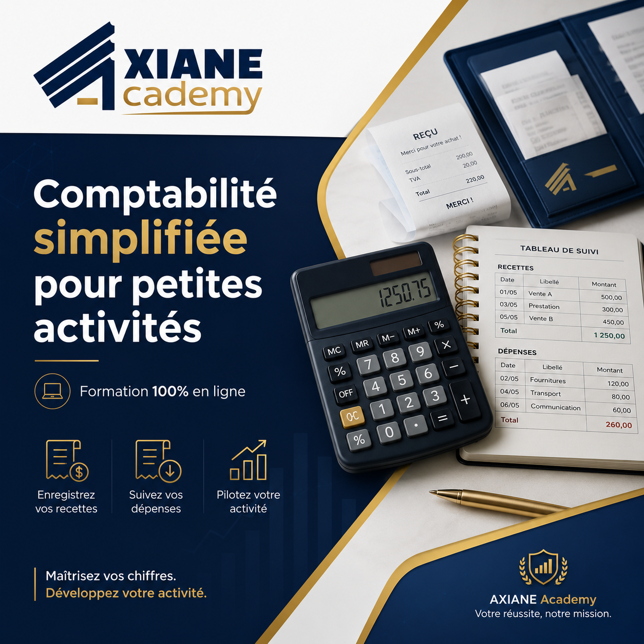 Visuel de la formation Comptabilité simplifiée pour petites activités
