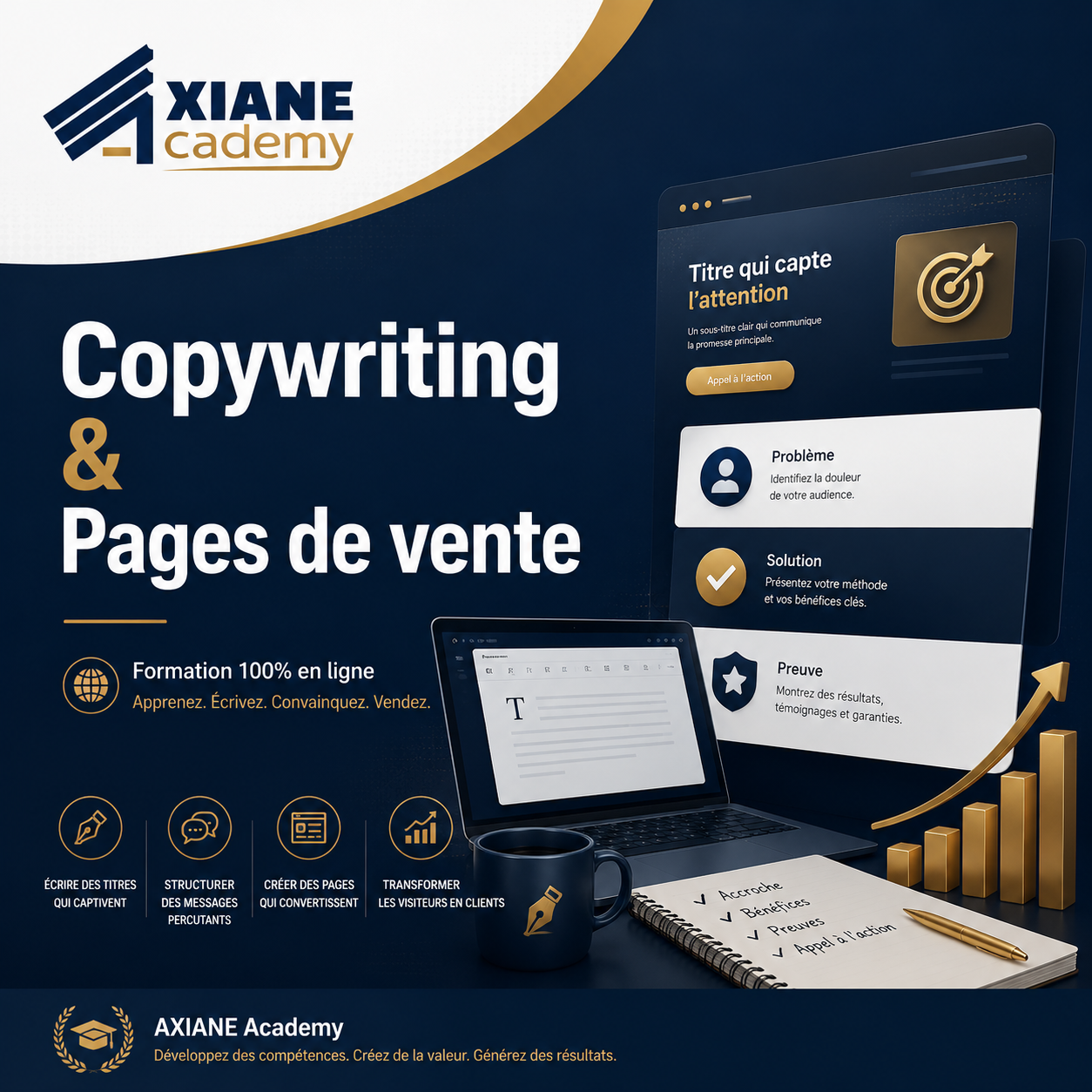 Visuel de la formation Copywriting & pages de vente