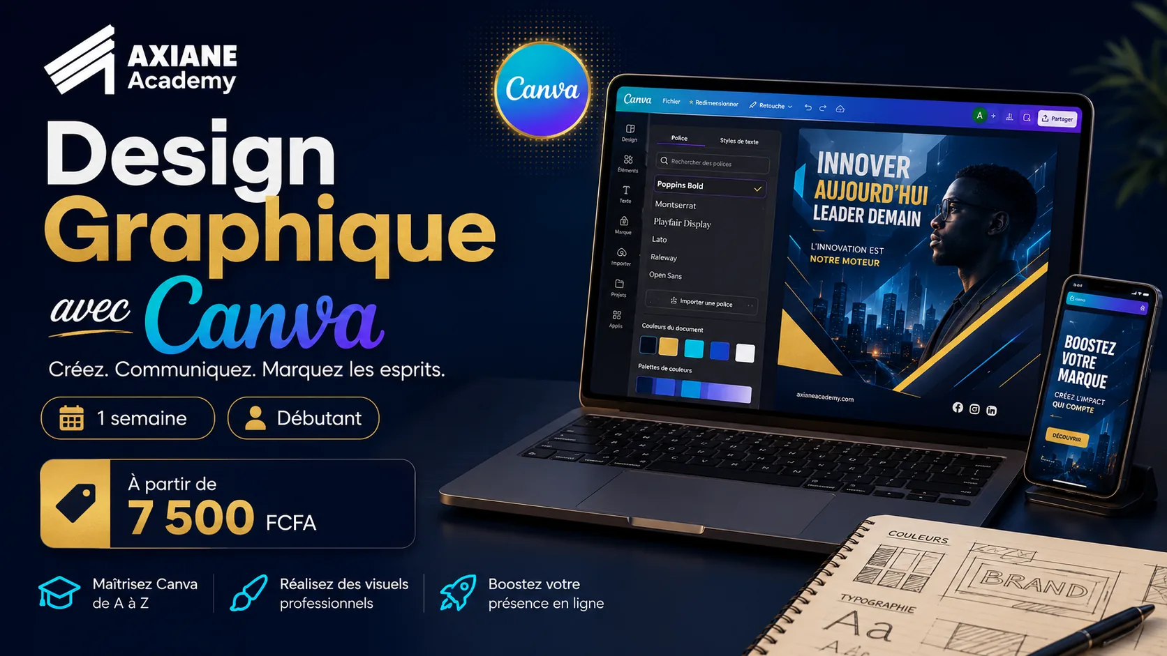 Visuel de la formation Design Graphique avec Canva