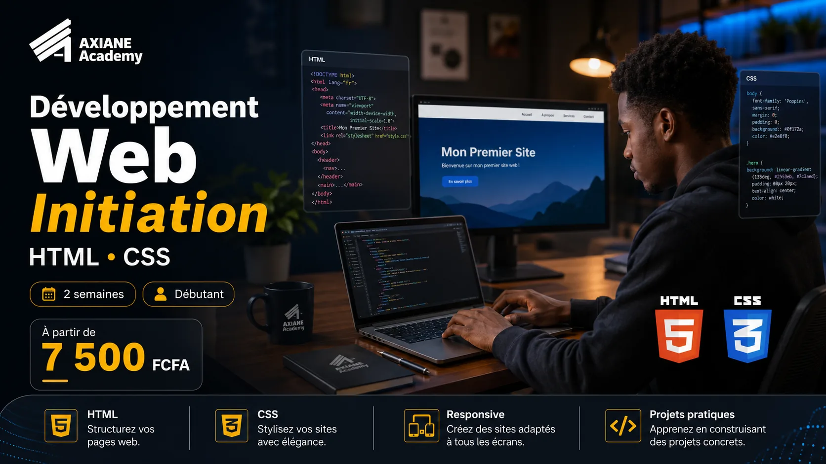 Visuel de la formation Développement Web Initiation