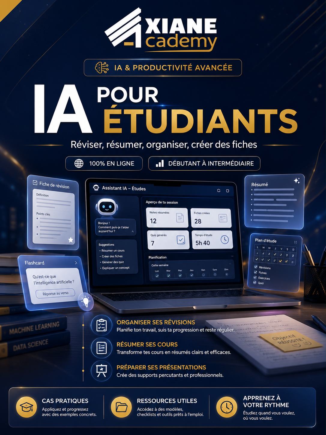 Visuel de la formation IA pour étudiants