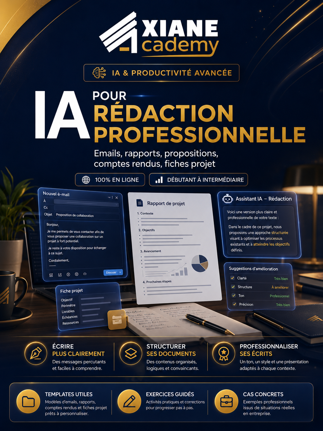 Visuel de la formation IA pour rédaction professionnelle