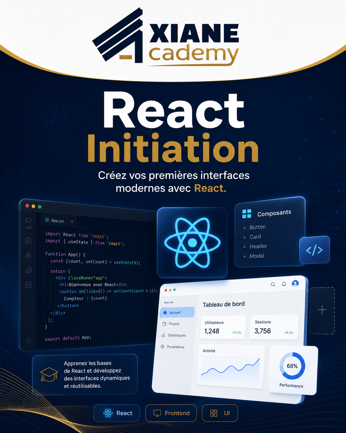 Visuel de la formation React Initiation