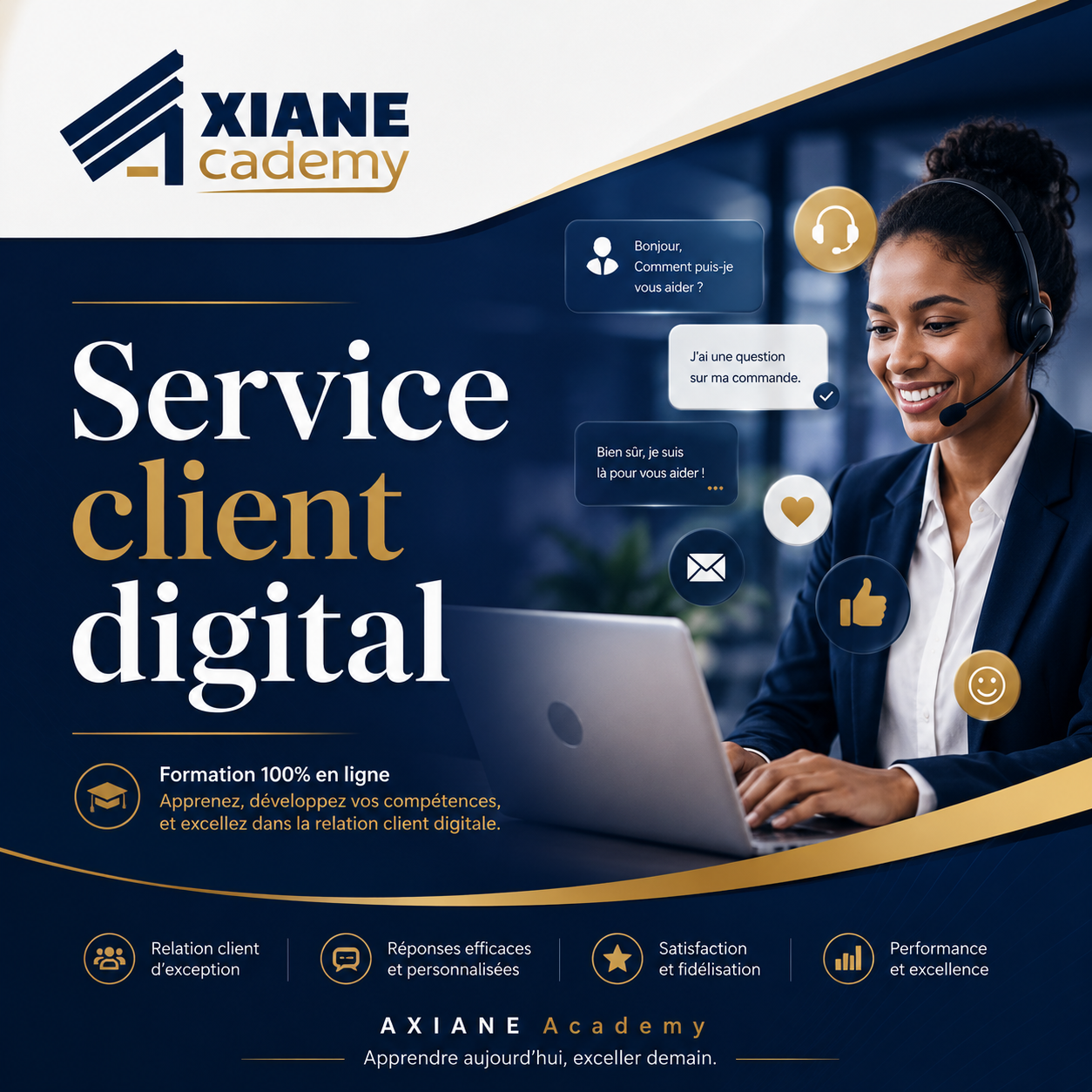 Visuel de la formation Service client digital