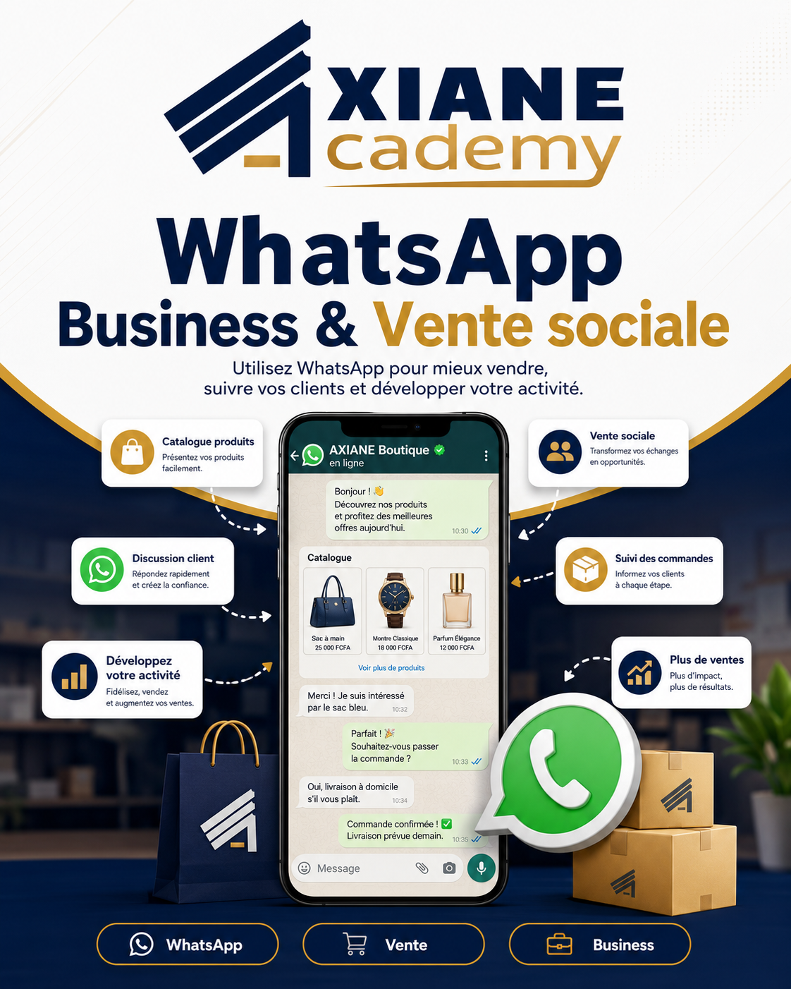 Visuel de la formation WhatsApp Business & Vente sociale