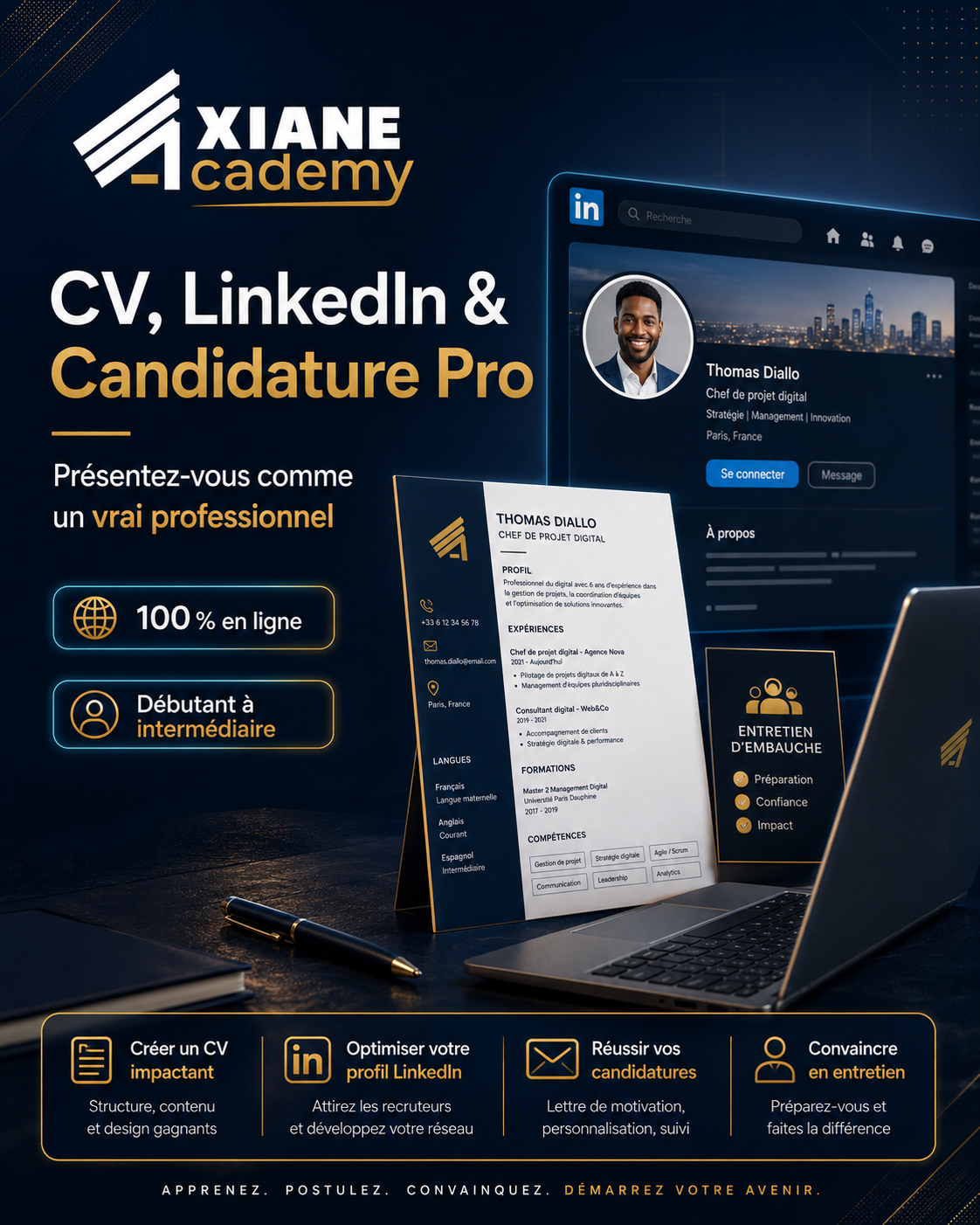 Visuel de la formation CV, LinkedIn & Candidature Pro