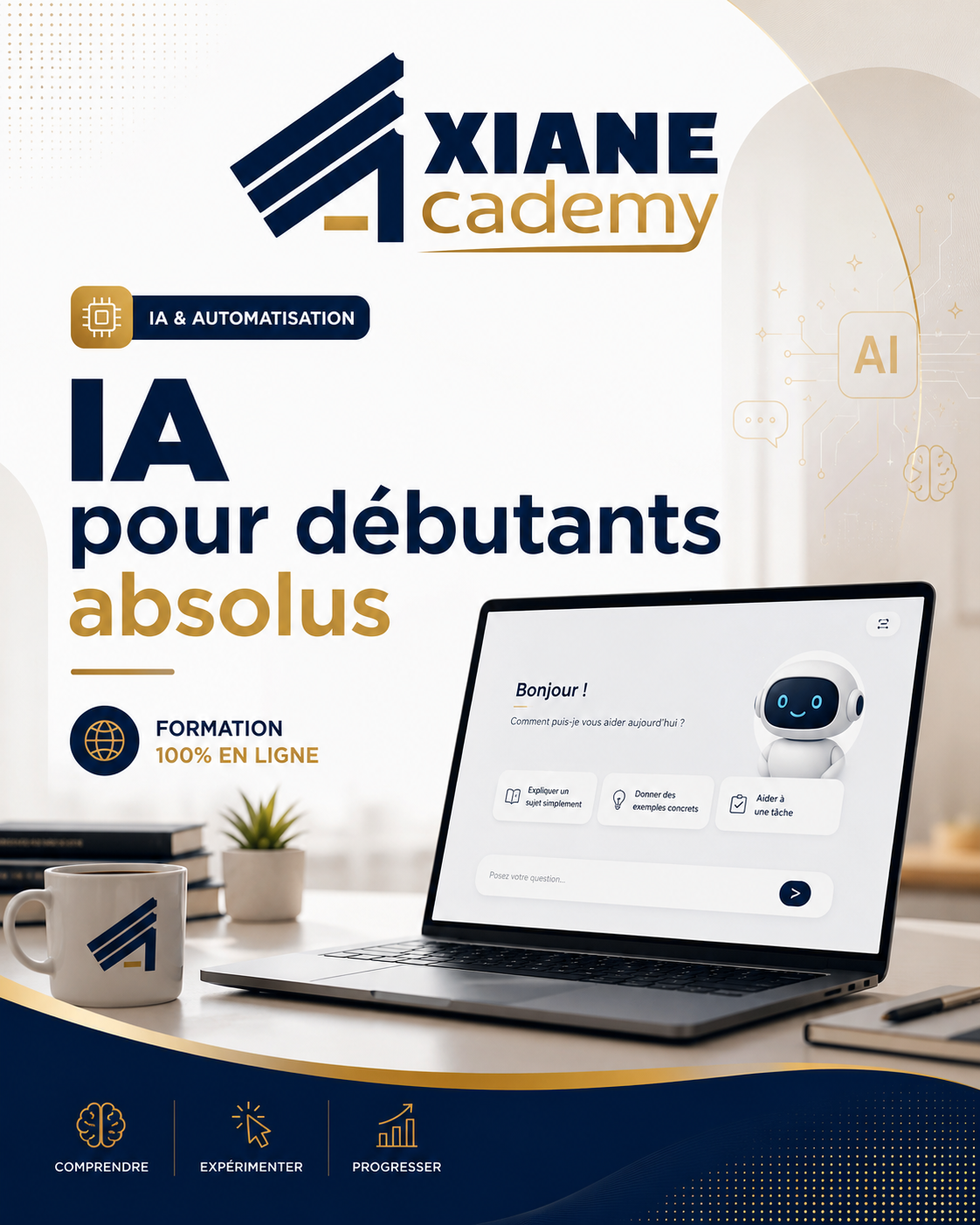 Visuel de la formation IA pour débutants absolus