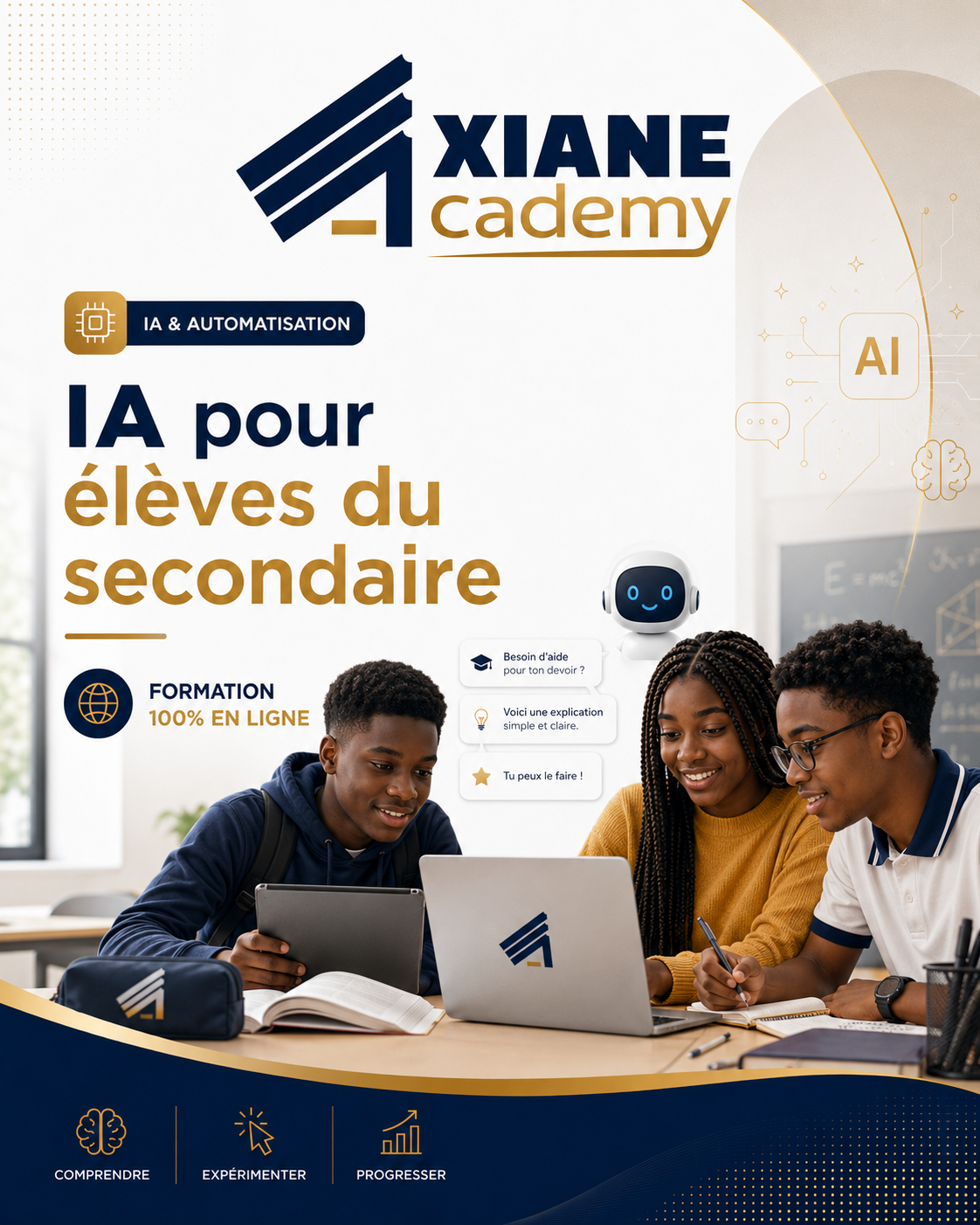 Visuel de la formation IA pour élèves du secondaire