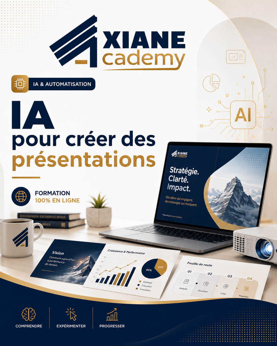 Visuel de la formation IA pour créer des présentations