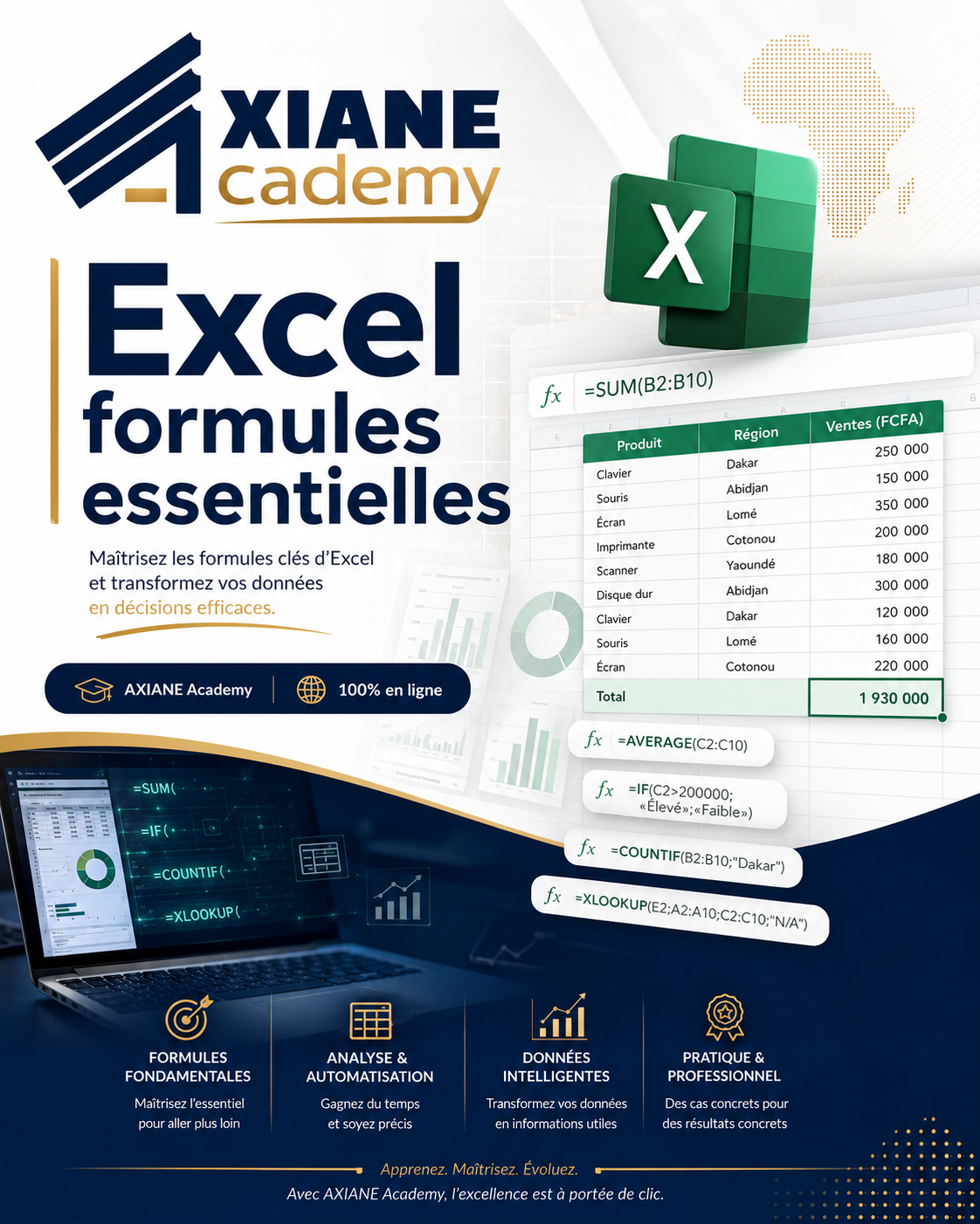 Visuel de la formation Excel formules essentielles