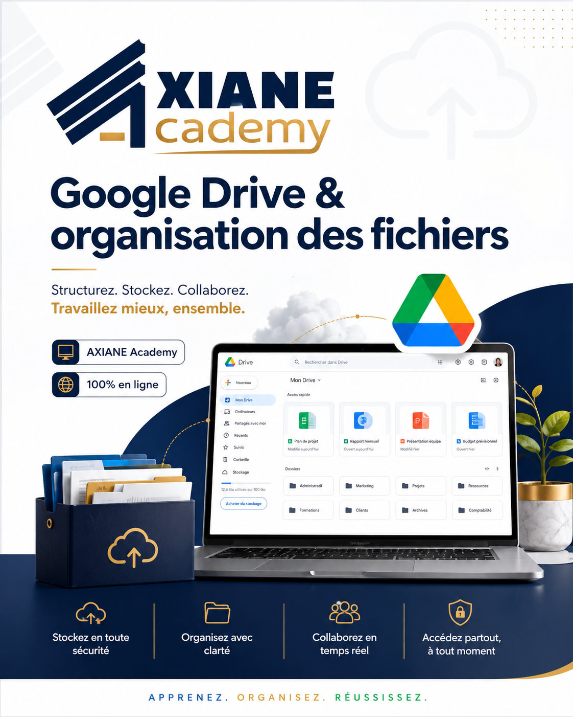 Visuel de la formation Google Drive & organisation des fichiers