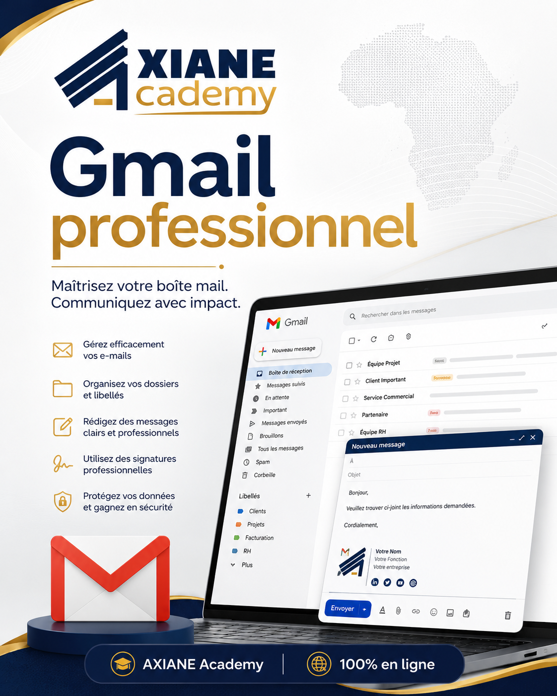 Visuel de la formation Gmail professionnel