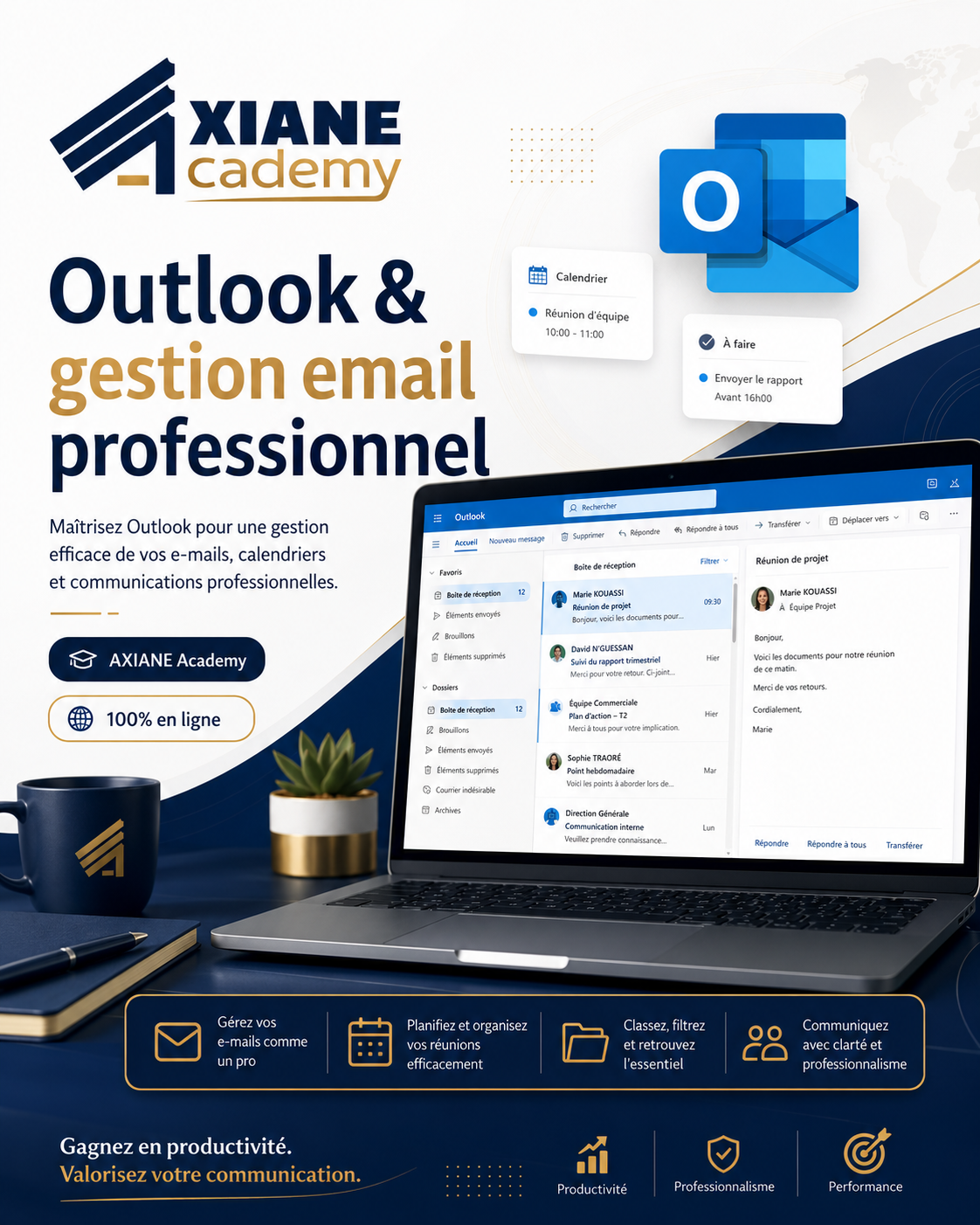 Visuel de la formation Outlook & gestion email professionnel