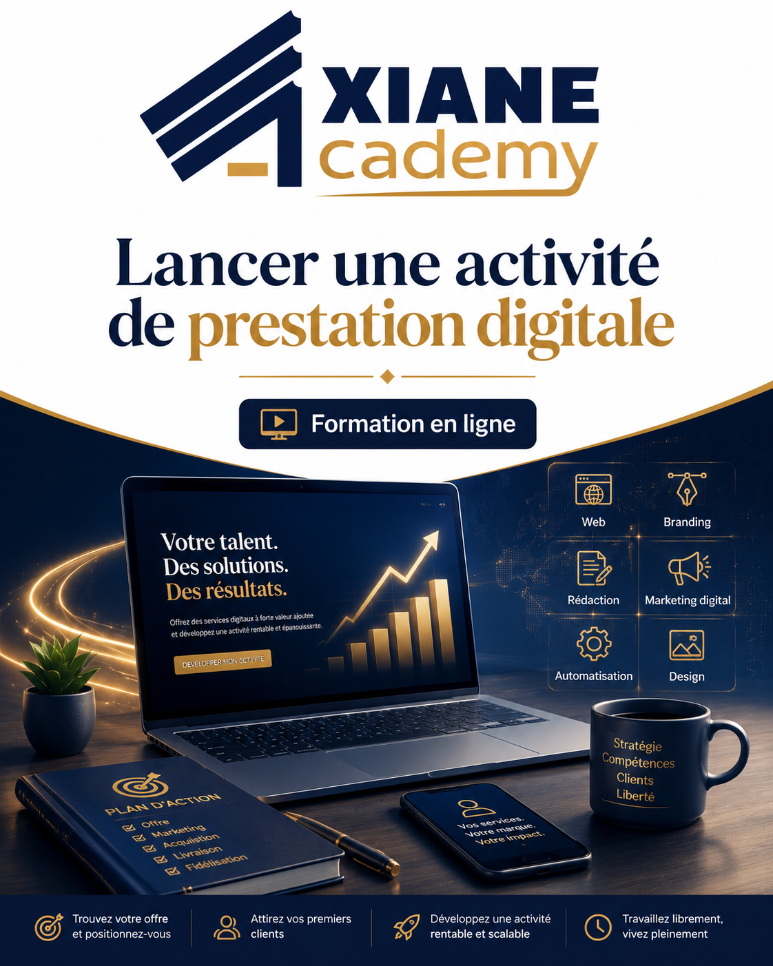 Visuel de la formation Lancer une activité de prestation digitale