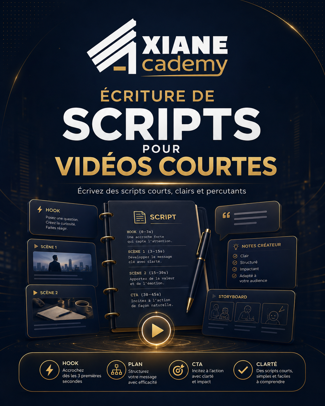 Visuel de la formation Écriture de scripts pour vidéos courtes
