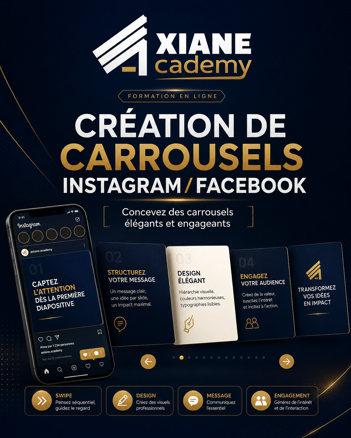 Visuel de la formation Création de carrousels Instagram/Facebook