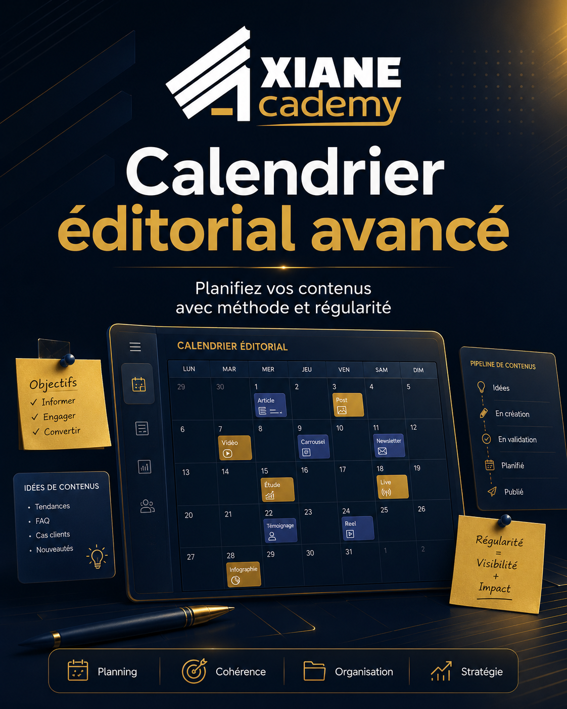 Visuel de la formation Calendrier éditorial avancé